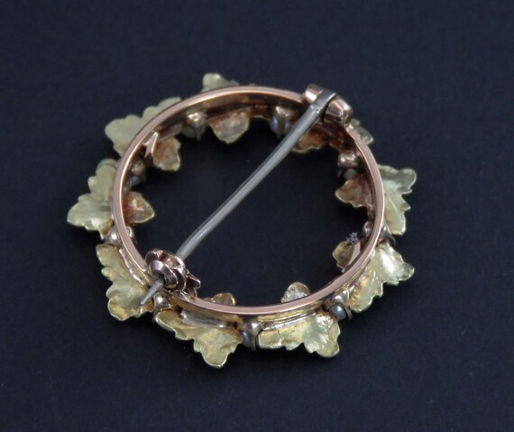 Antique Victorian 18K Yellow Gold and Natural Pea… - image 3