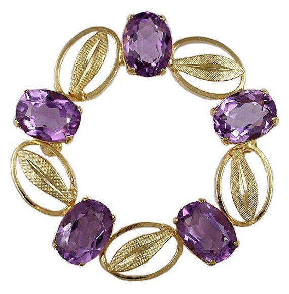 Quality Classic Vandel 14k Yellow Gold Amethyst Ci