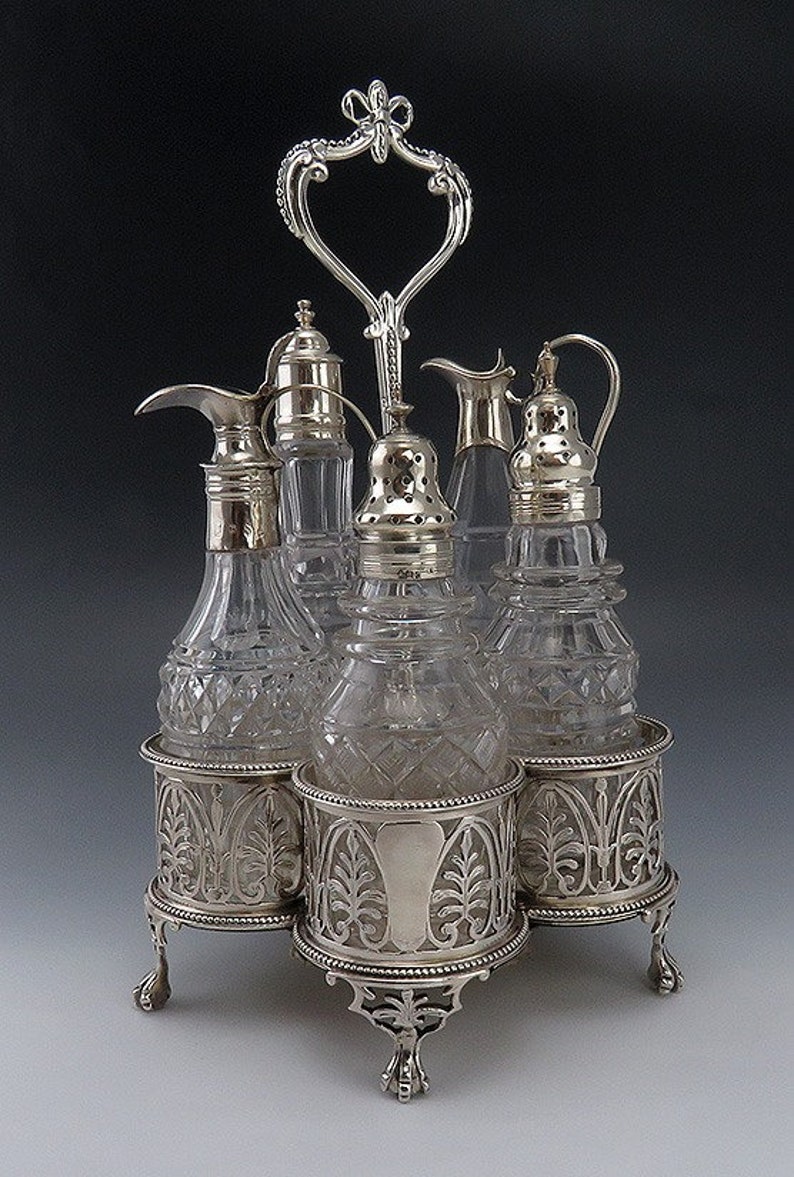 Antique 18th Century English Cut Glass Cruets and Etsy