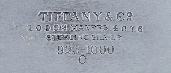 1902-1907 Antique Tiffany & Co Sterling Silver Oblong Pierced