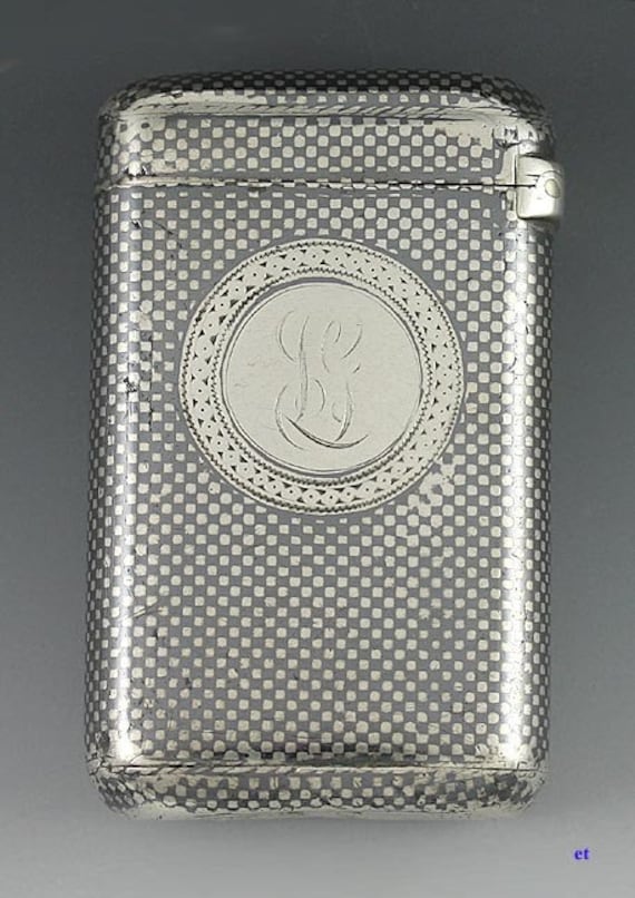 Gustav Klingert Russian Silver Niello Enamel Match Safe Vesta Case