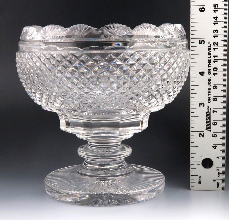Modern Waterford Cut Glass Decorative Raised Pedestal Bowl Etsy