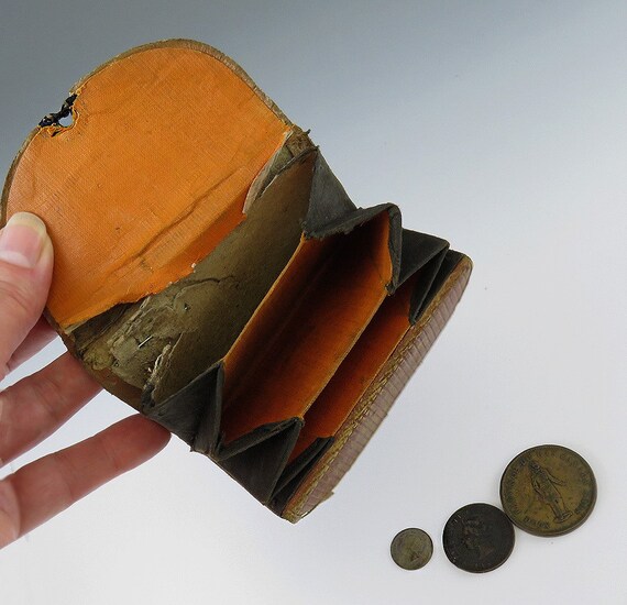 Leather Wallet w 3 Canada Coins Penny Bank Token … - image 3