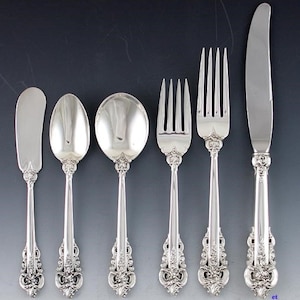 Grand baroque sterling shop silver flatware for sale