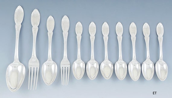 Antique 11 Mid 1800s Tiffany Young Ellis Sterling Silver Spoon