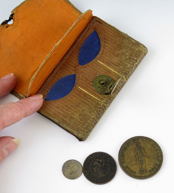 Leather Wallet w 3 Canada Coins Penny Bank Token … - image 2