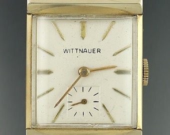 Vintage Wittnauer 14k Gold 17 Jewel Mens Wristwatch Etsy