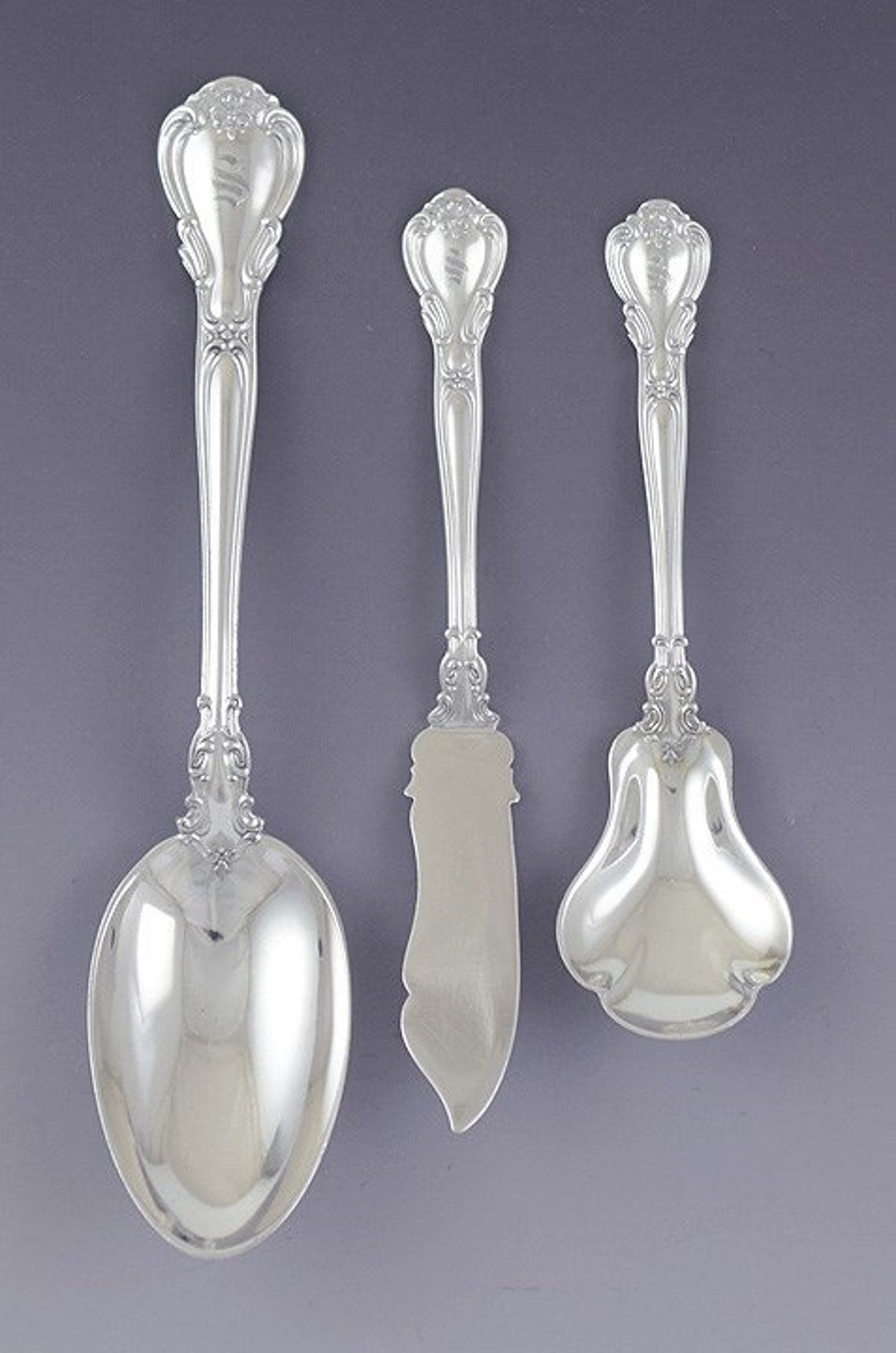 46pc Gorham Sterling Silver Chantilly Flatware Silverware Set Etsy