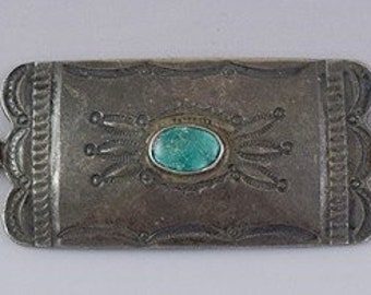 Old Pawn Sand Cast Navajo Sterling Royston Turquoise Belt 36”/ 219.5 grams Old Pawn Navajo Sand-cast Sterling Silver Royston Turquoise  main image 3