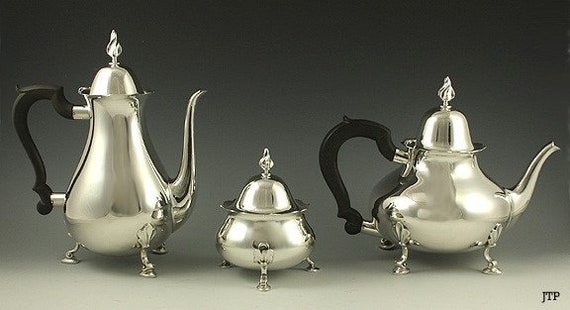 Vintage 3pc Tiffany & Co Heavy Sterling Silver Tea Coffee Set