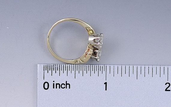 Beautiful Bypass Setting 14K Yellow & White Gold … - image 5