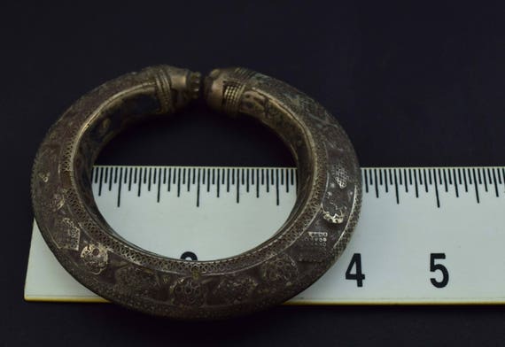 Ancient/Antique Bedouin Tribal Silver Cuff Bracel… - image 5