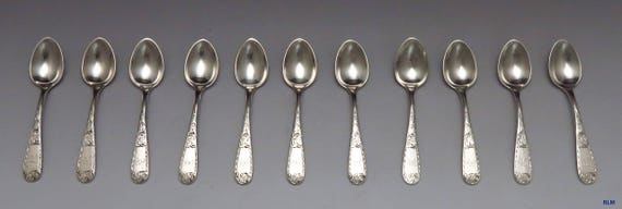 1846-1861 S. Kirk & Son Mayflower Coin Silver Demitasse Spoons | Etsy