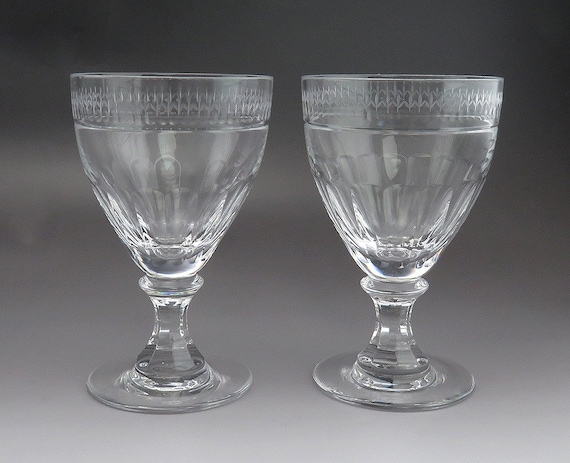 Lovely Pair Signed William Yeoward Gloria Crystal Water