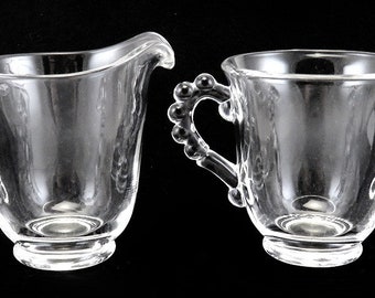 Vintage Imperial Glass Candlewick Kristall Teesahne & Zuckerdose Set