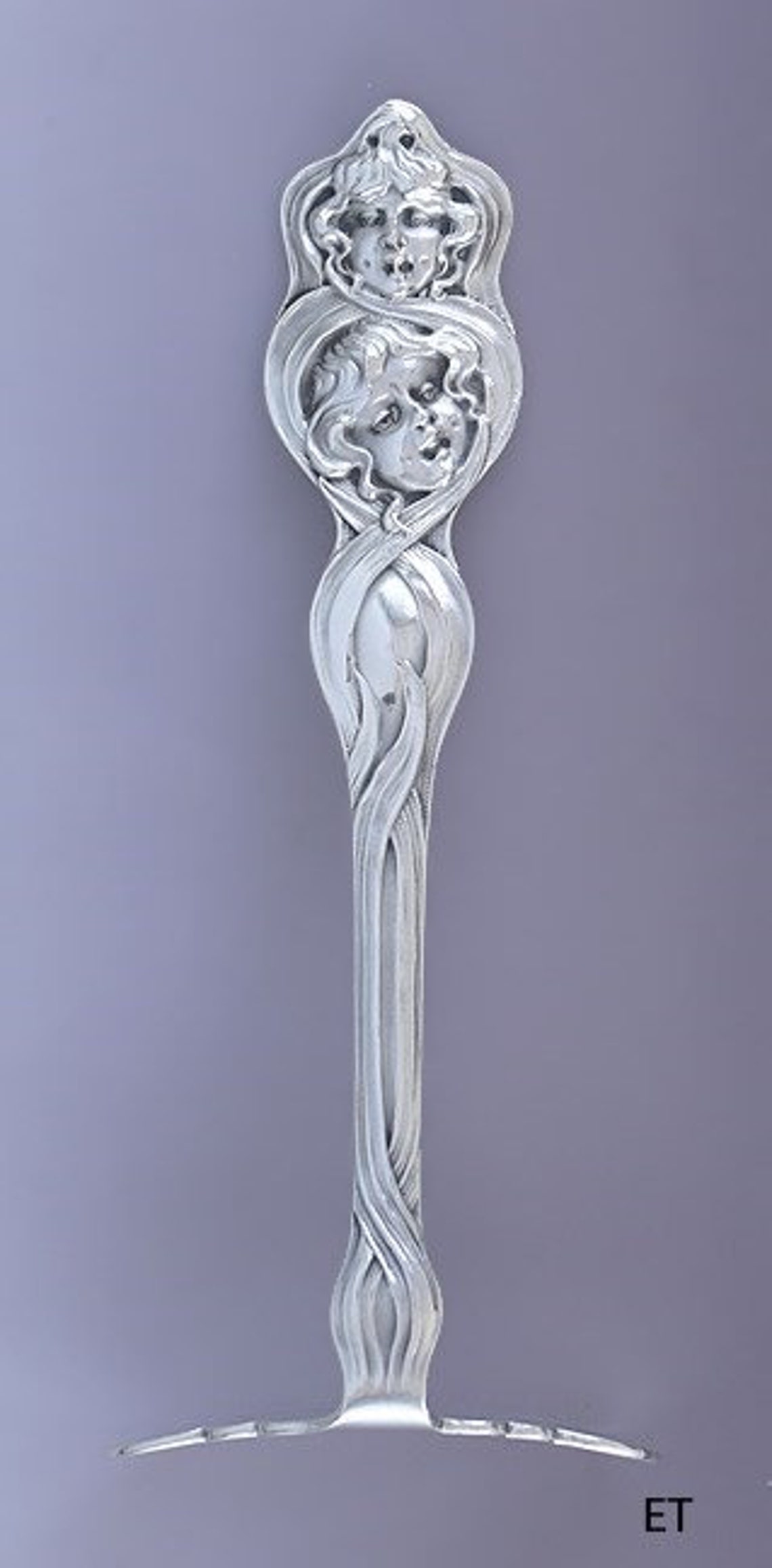 Rare Unger Brothers Sterling Silver Cupid Sunbeams Baby Food Pusher ...