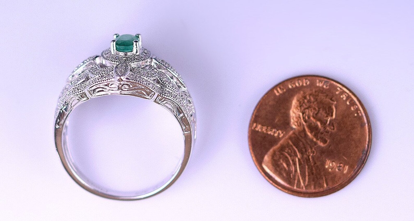 Chinese Sterling Silver Chunky Ornate Ring Set W/ Diamonds and Etsy