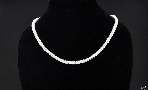 Nice Genuine Pearl Beaded Necklace w/ 10K Yellow … - image 1