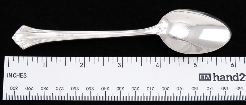 Fine Heavy Sterling Silver c1995 Tuttle Luzon Pattern Teaspoon 6\u201d No Mono