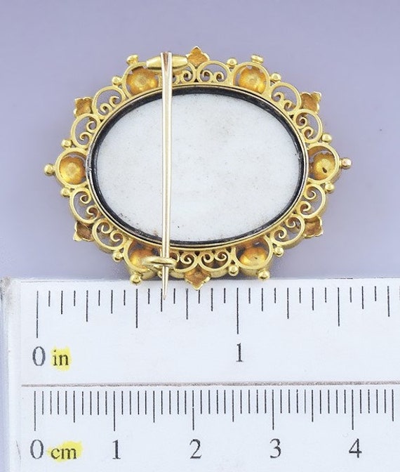 Superb Victorian 14k Gold Seed Pearl Miniature Pa… - image 3