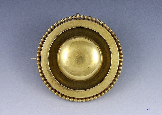 c1850s-1870s American Victorian 14k Gold Locket P… - image 1