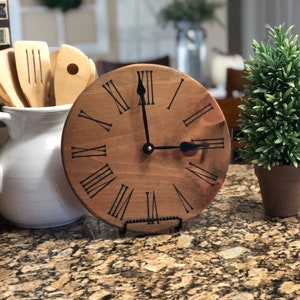 10 inch Farmhouse Clock/ Small Rustic Clock/ Wooden Wall Clock/ Rustic Wall Clock/ Office Decor/ Kitchen Decor/ Farmhouse Decor