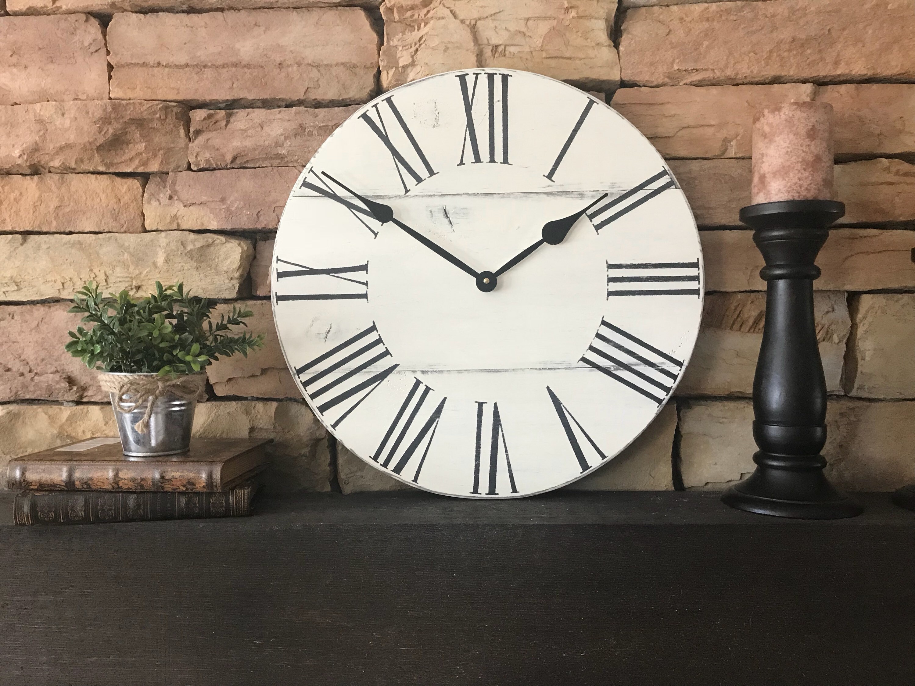 18Wall Clock Farmhouse Clock Rustic Clock Antique Etsy