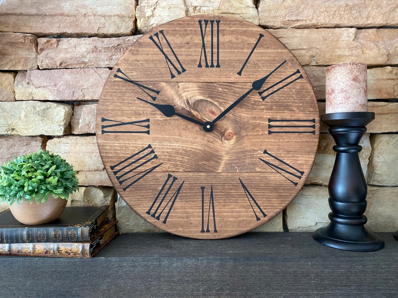 18 Inch Farmhouse Clock/large Wall Clock/farmhouse Wall Etsy