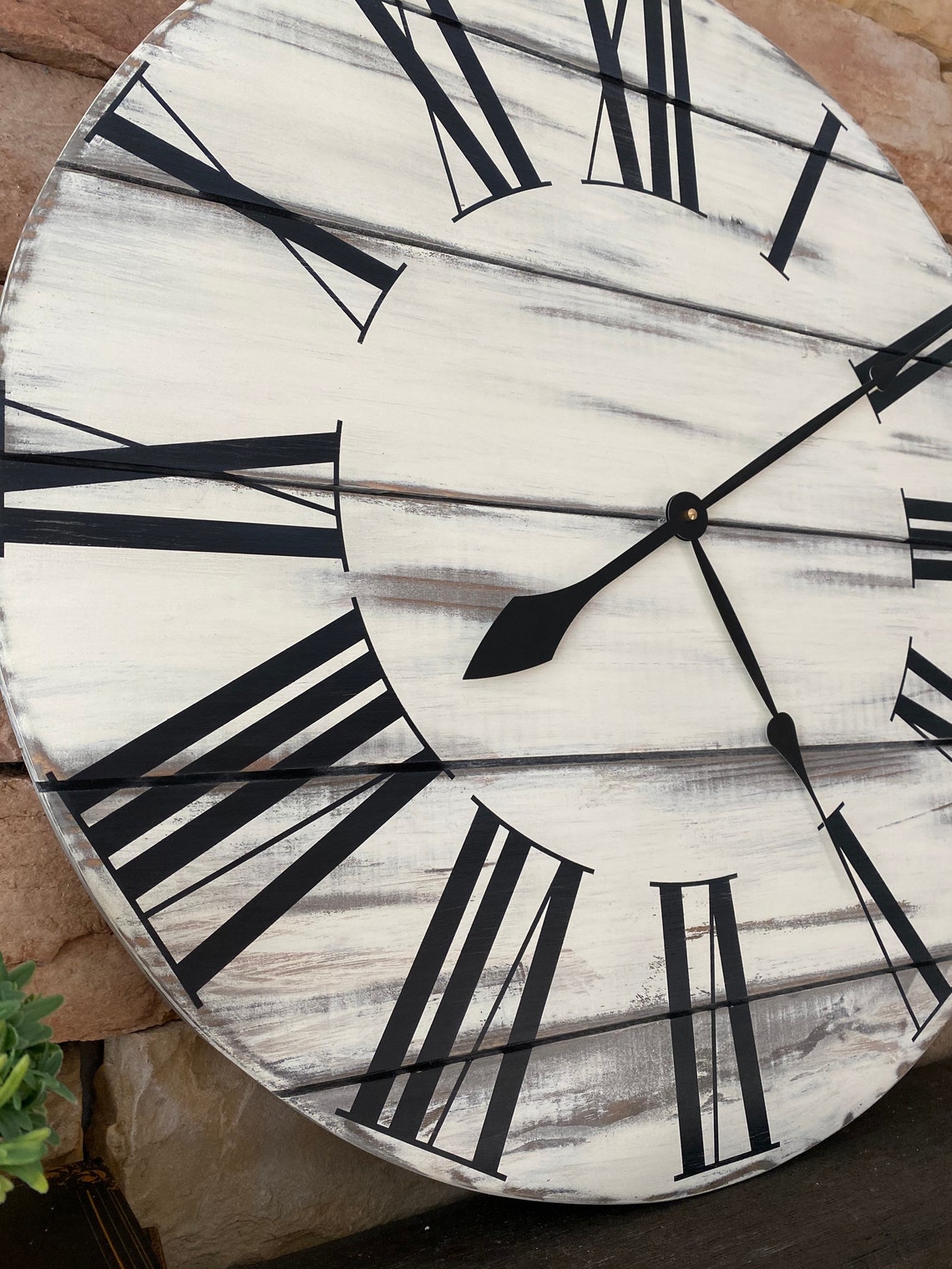24 Inch Shiplap Clock/large Wall Clock/ Distressed Farmhouse Etsy