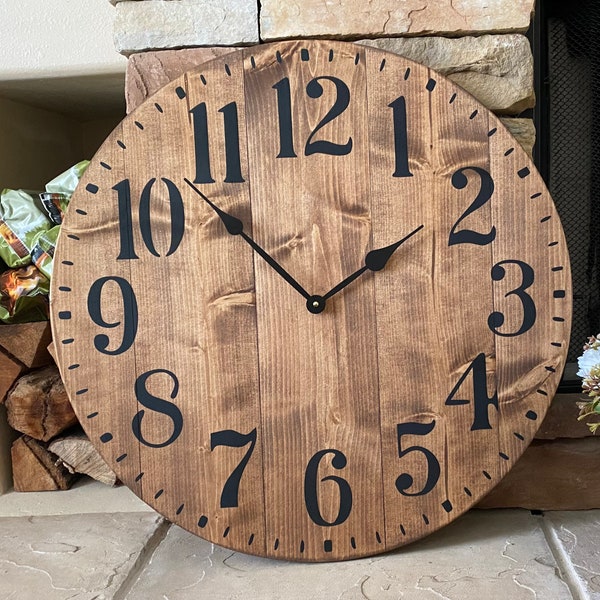Large Wall Clock Farmhouse Etsy