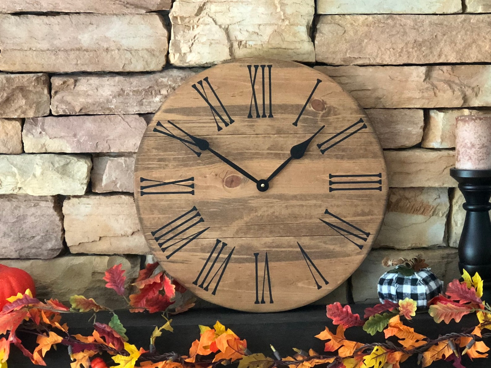 18 Inch Farmhouse Clock/large Wall Clock/farmhouse Wall Etsy