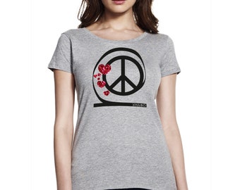 Khamo t-shirt-peace-sign yourself-100% Bio