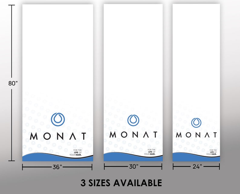 3 Sizes Available For The Life Of Your Hair White with Blue /& Black Design PRINTED and SHIPPED directly to YOU! Monat Table Runner