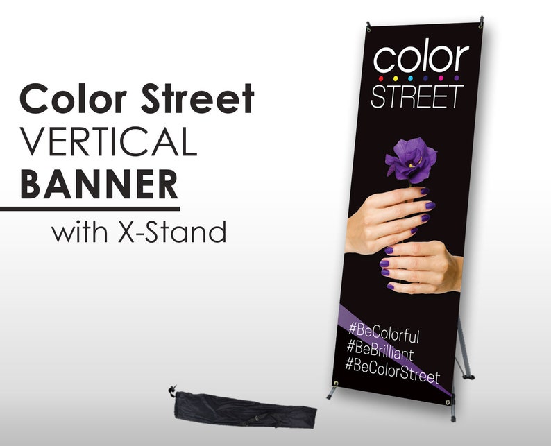 Color Street Vertical Banner With Stand And Carrying Case Etsy