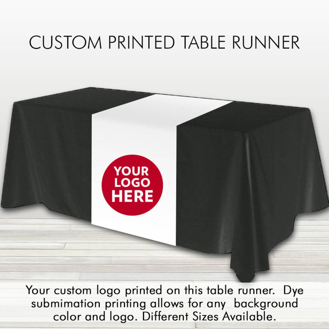 Custom Printed Table Runner Your Logo Printed Full Custom Etsy