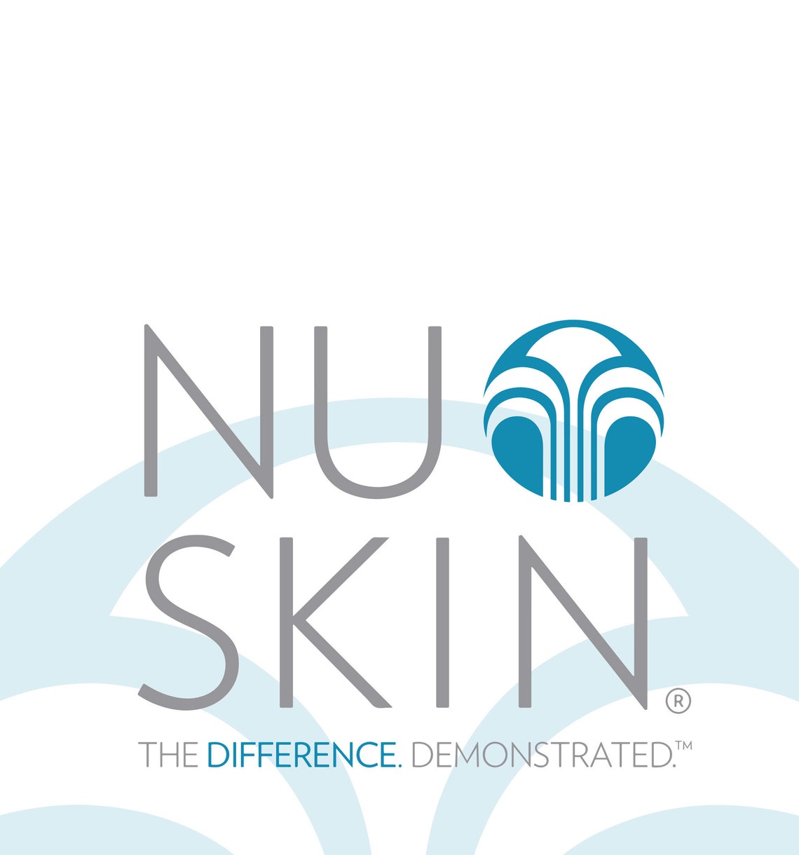 Nu Skin Table Runner Logo Slogan Design Blanc avec Bleu Etsy