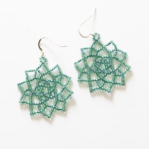 Mandala Earrings, Seed Bead Earrings, Boho Earrings, Circular Earrings