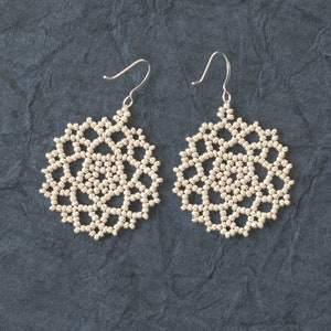 Mandala Earrings, Seed Bead Earrings, Boho Earrings, Circular Earrings