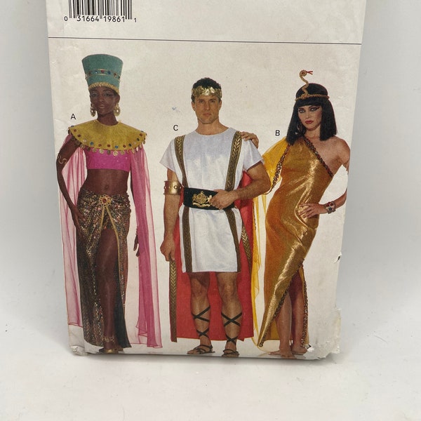 Butterick Sewing Pattern - 3587 - Costumes for Adults - Cleopatra - Roman Toga - Egyptian Princess - Men and Woman Costume - Uncut Patterns