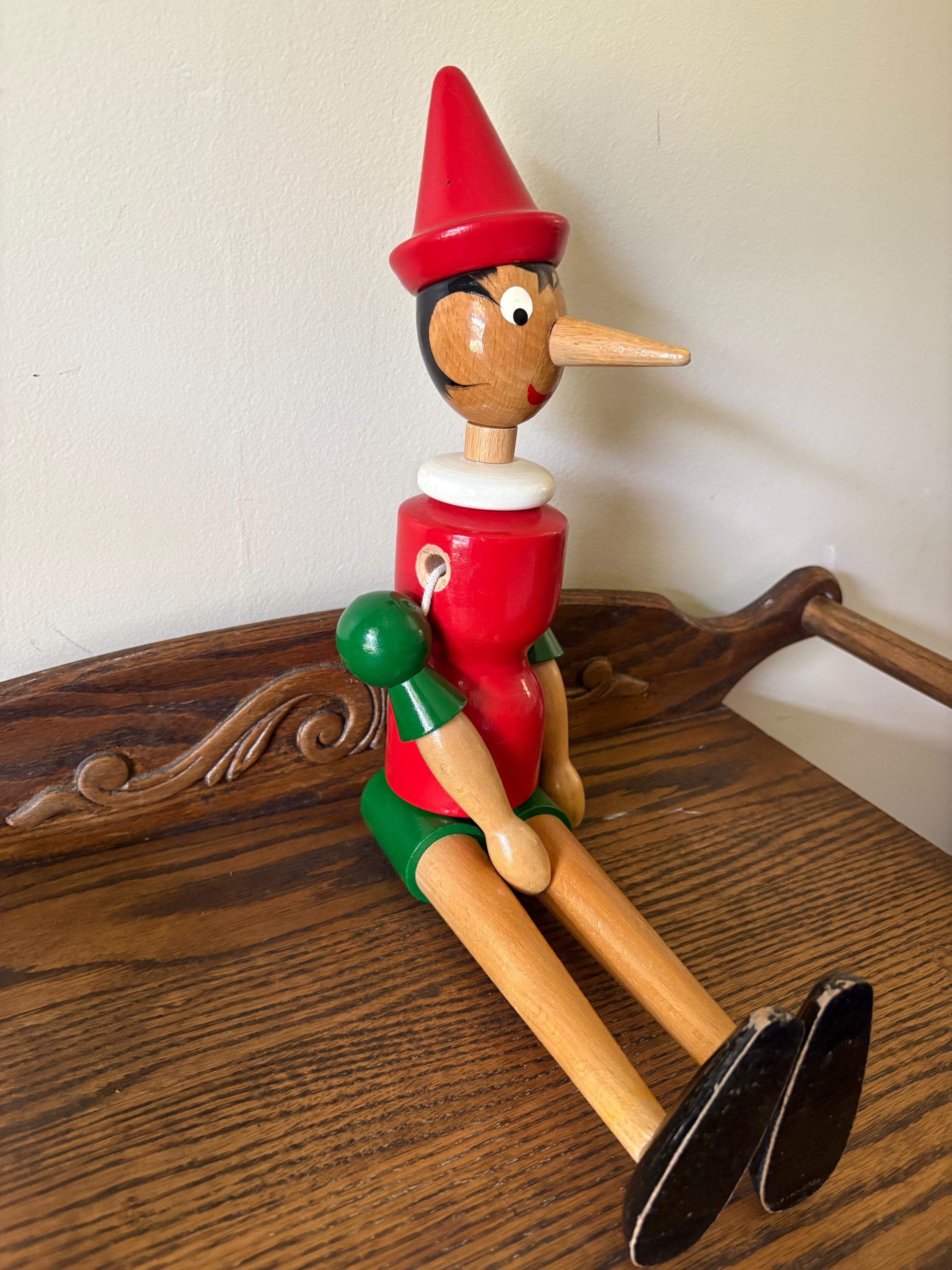 Wooden Pinocchio Figurine - Etsy