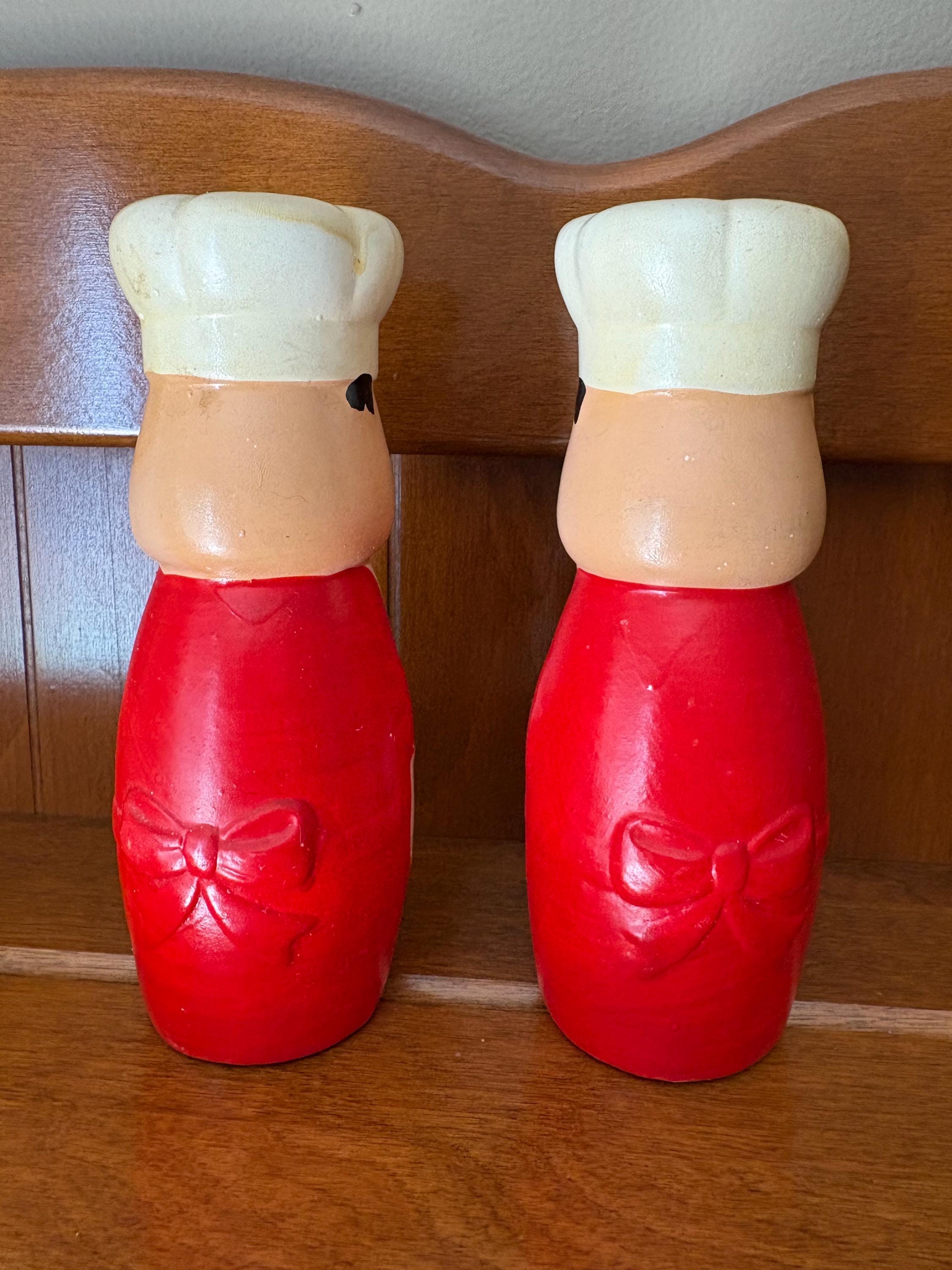 Vintage Ceramic Chef Salt and Pepper Shakers - Mid Century Kitchen ...