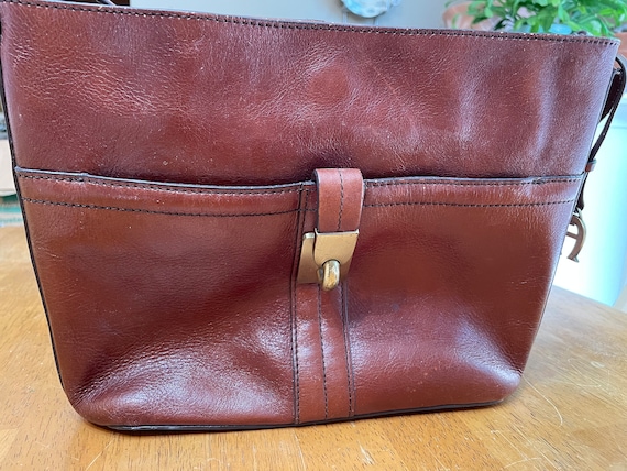 Vintage Etienne Aigner Leather Bag - Brown Leathe… - image 1