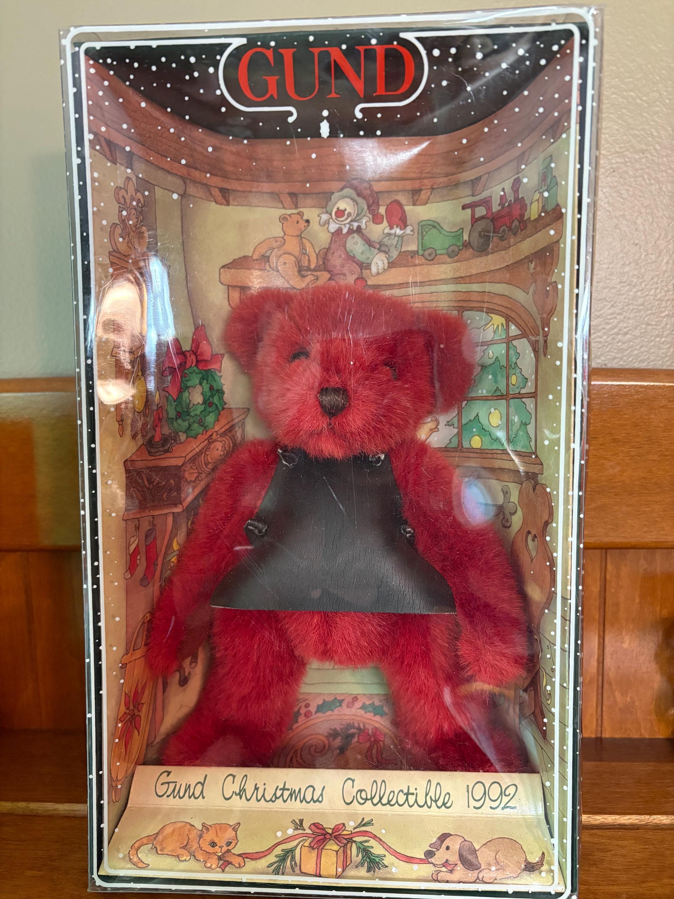 Gund Yulebeary: 1992 Christmas Collectible Red Plush Teddy Bear - Etsy