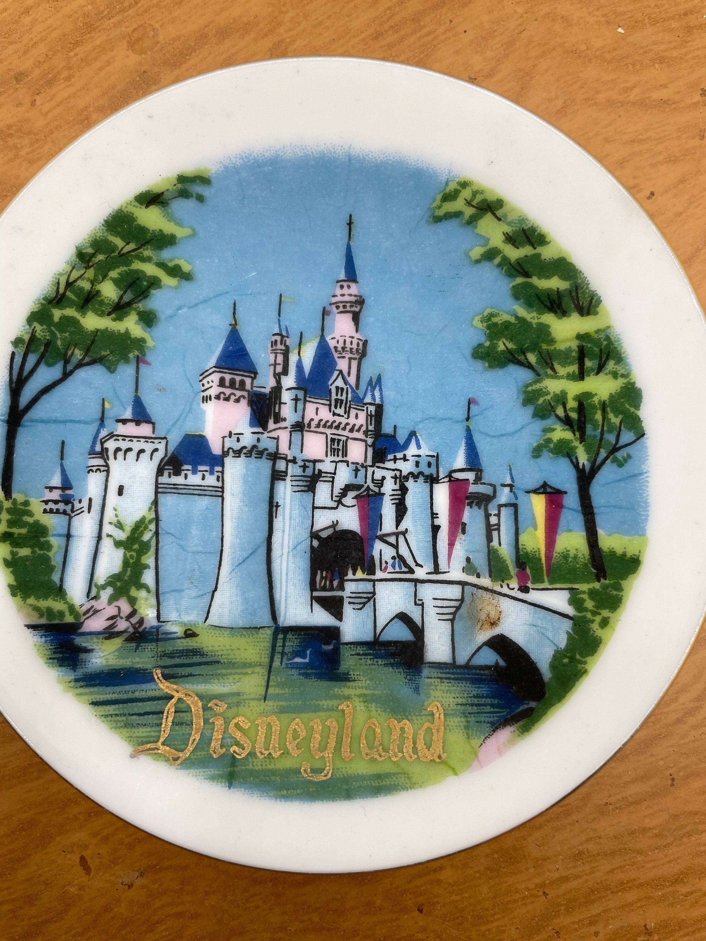 Vintage Disneyland Souvenir Plate: Cinderella Castle, Magic
