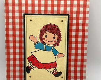 Vintage Raggedy Ann and Andy Wall Hangings: Gingham Kids Art - Etsy