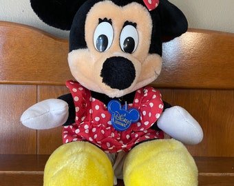 Vintage Minnie Mouse Plush – Disney Original, Polka Dot Dress