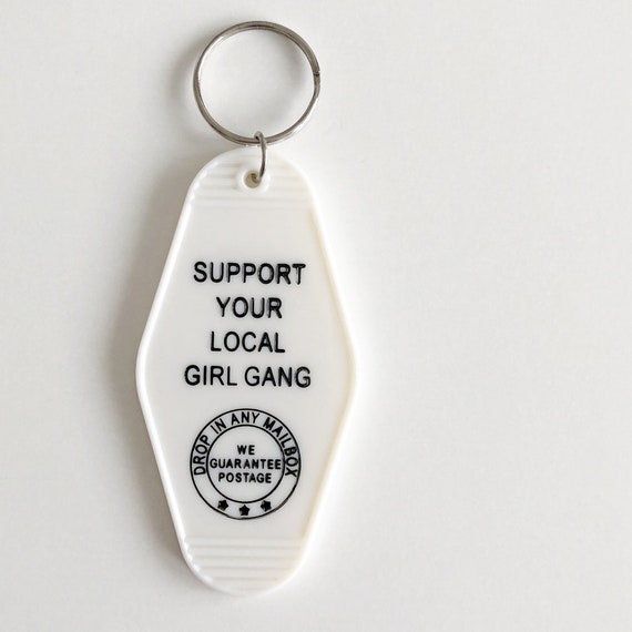 Motel Key Tag Vintage Style Key Tag Local Girl Gang Motel Key Tag