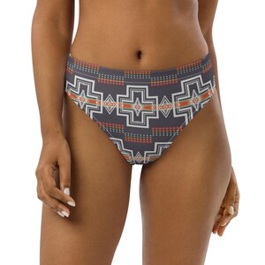 Tallulah - Recycled high-waisted bikini bottom | Aztec | Native | Tribal Print