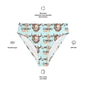 Long Live Cowgirls - Recycled high-waisted bikini bottom