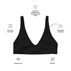 Noir - Recycled padded bikini top | Little Black Bikini